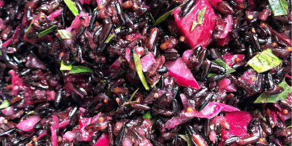 Black Rice Tarragon Roasted Beet Salad