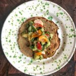 Gluten Free Roasted Chicken with Avocado Salsa on a Gluten Free Tortilla