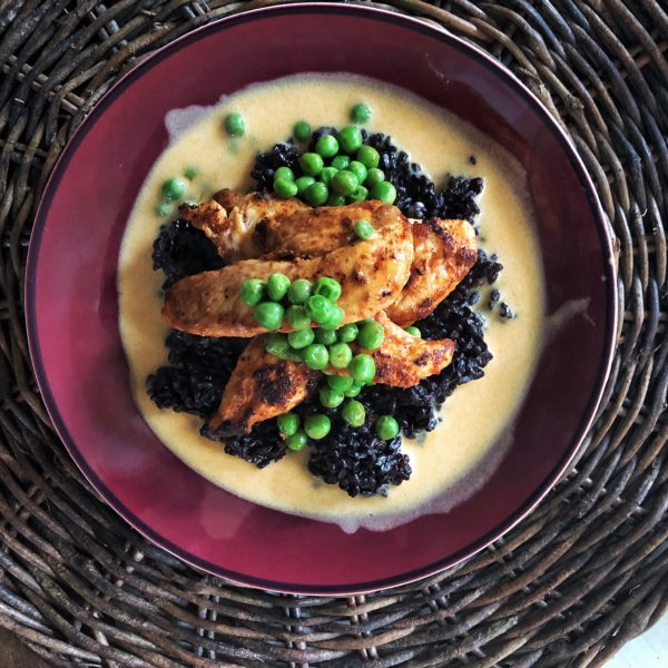 Gluten Free Thai Chicken Over Black Rice